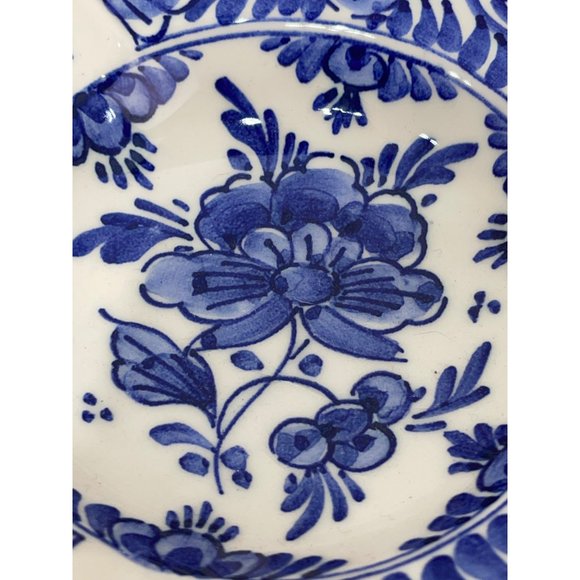 Delft 4.75” Blue White Ash Tray Cigarette Retro MCM - Picture 3 of 3